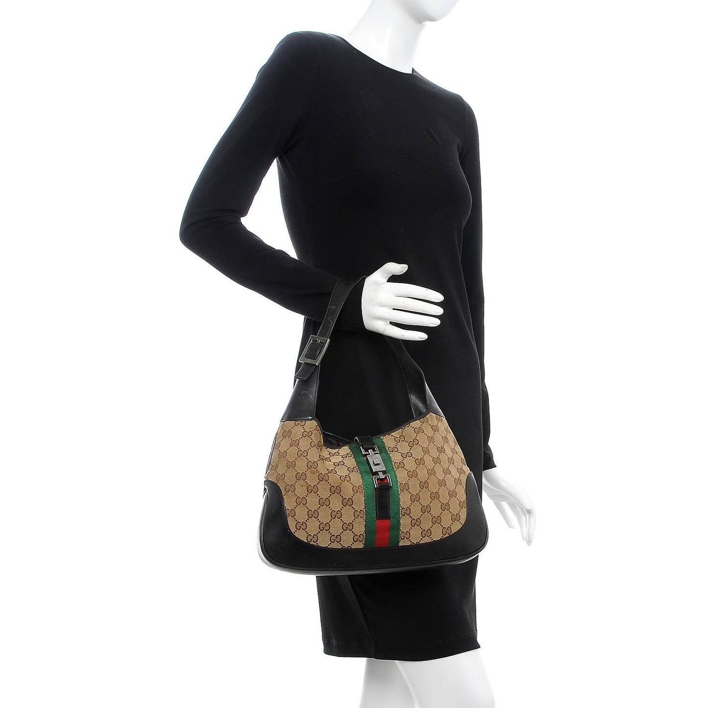 Monogram Web Jackie O Hobo Dark Brown