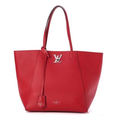 Louis Vuitton Calfskin Lockme Cabas Rubis 1 of 10