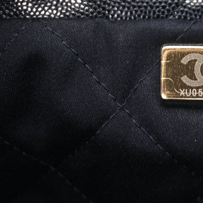 Chanel Shiny Caviar Quilted Monochrome  22  Black 7 of 7