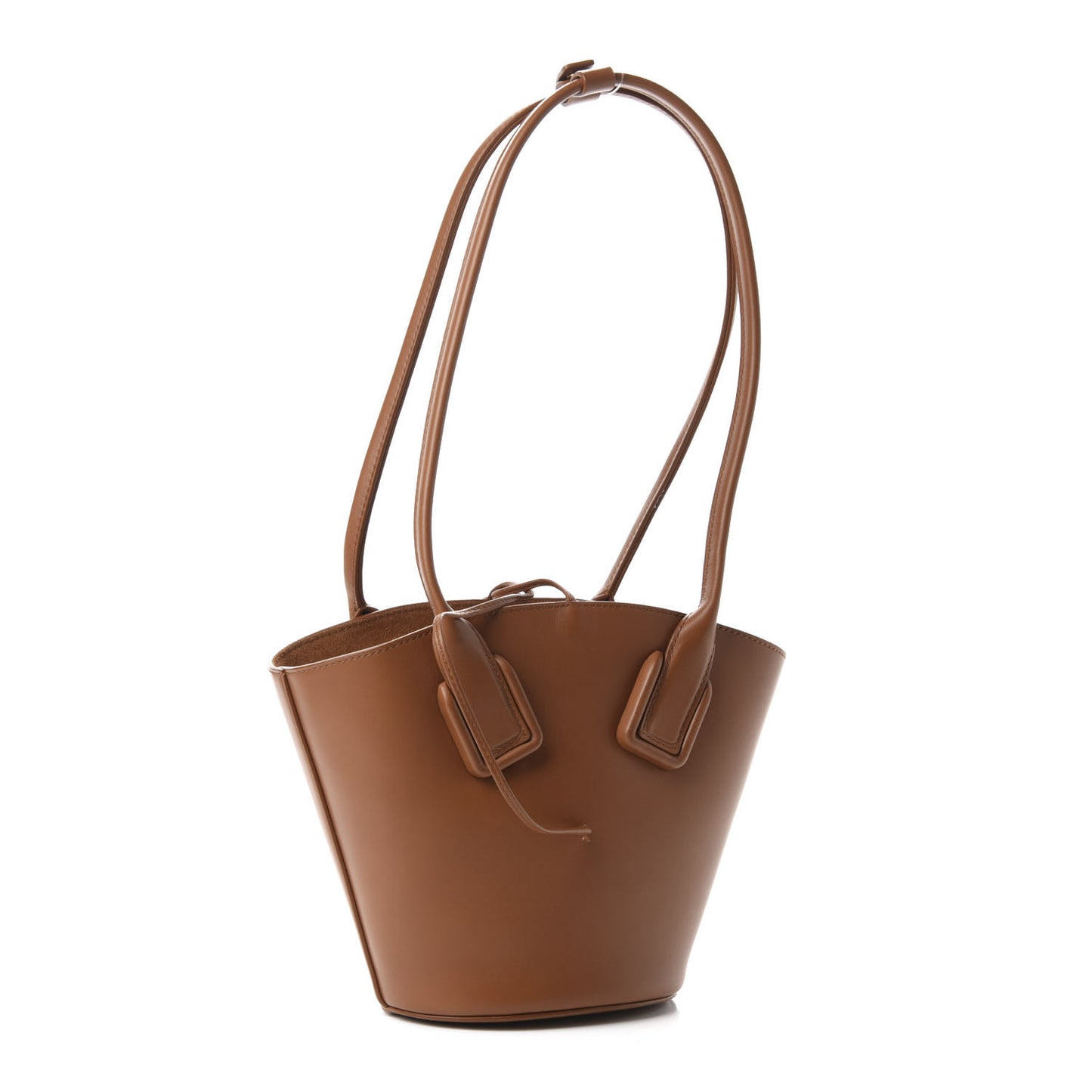 Calfskin Small Basket Tote Clay