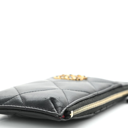 Chanel Lambskin Quilted Chanel 19 Phone and Card Holder Black 9 of 10