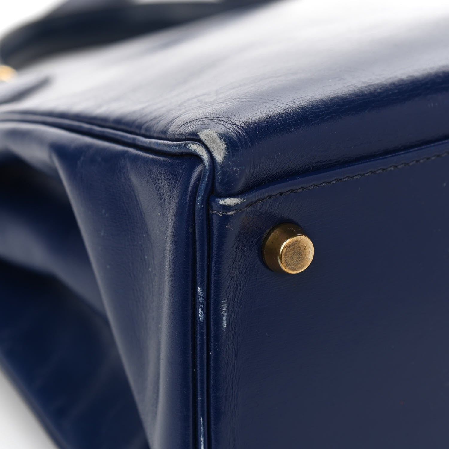 Hermes Box Kelly Retourne 32 Bleu Saphir 11 of 23