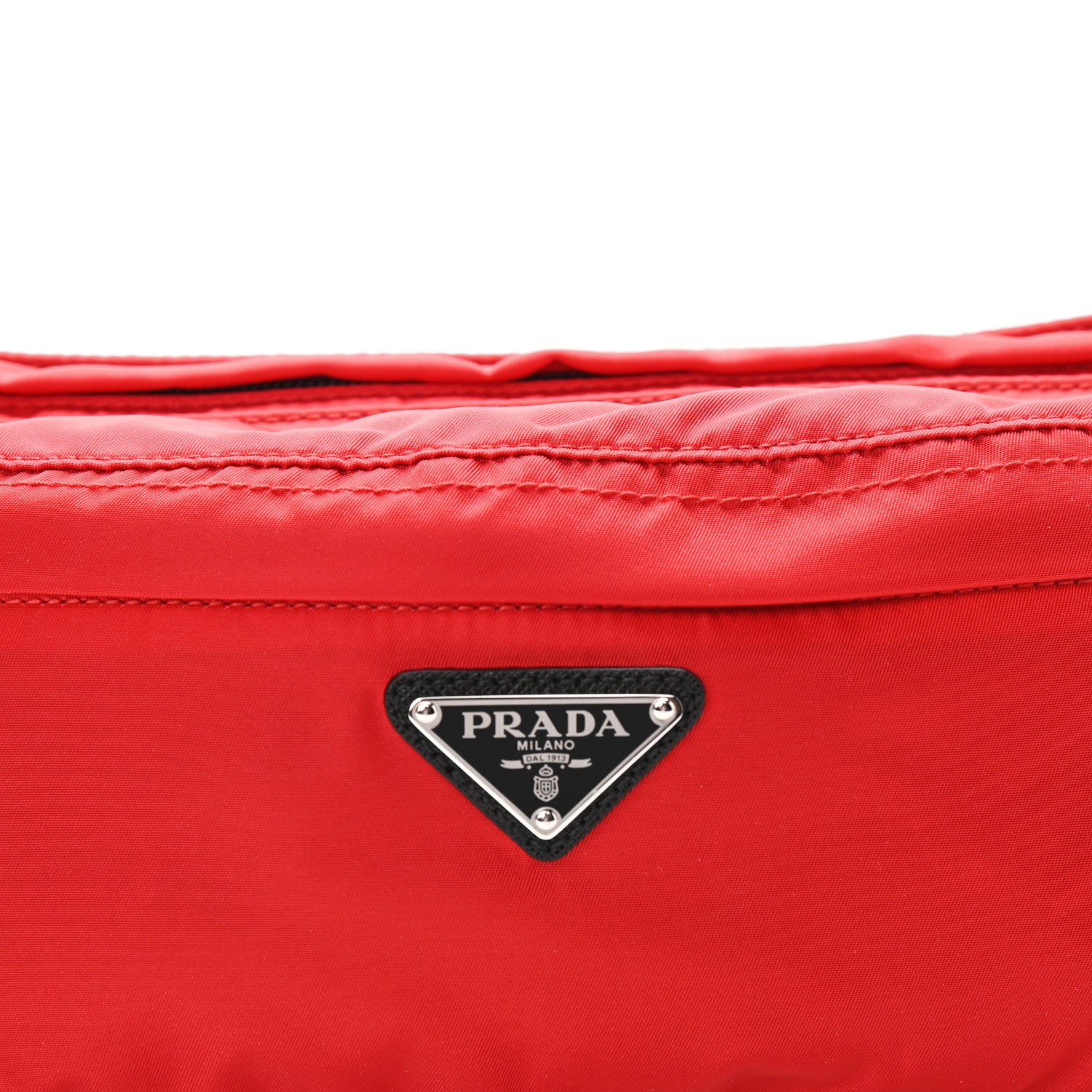Prada Tessuto Nylon Montagna Belt Bag Red 9 of 11