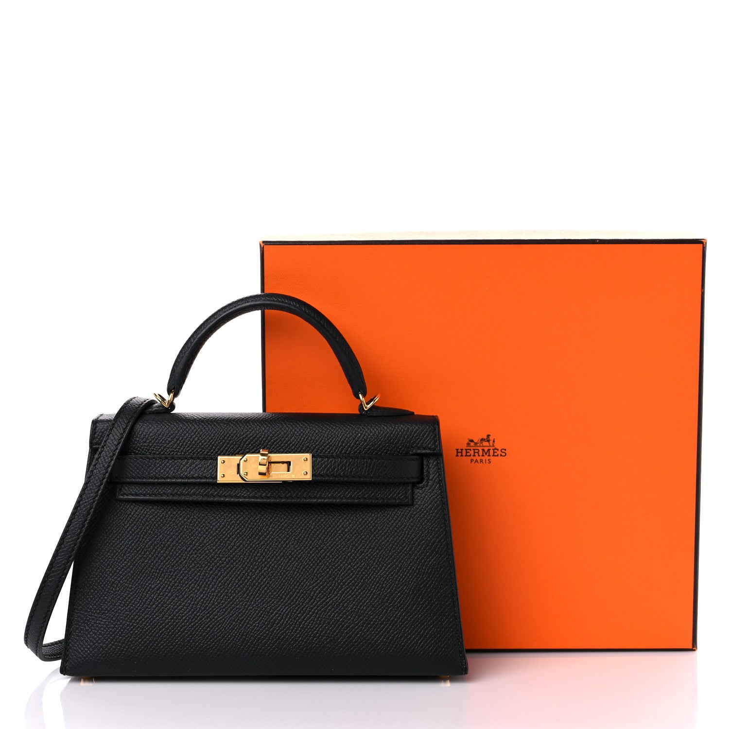 Hermes Epsom Mini Kelly Sellier 20 Black 12 of 12