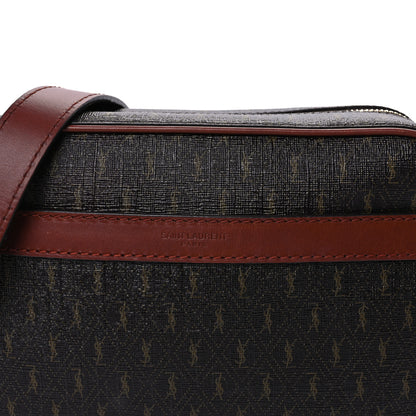 Saint Laurent Canvas Smooth Calfskin Le Monogramme Camera Bag Chestnut 6 of 8