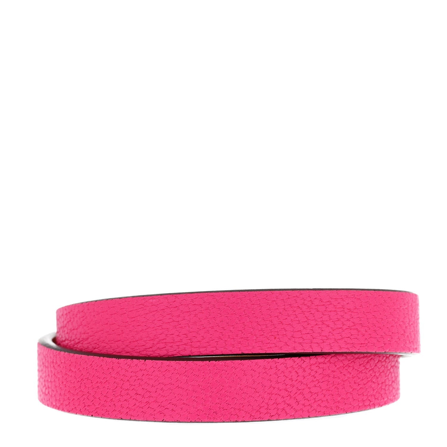 Hermes Chevre Chamkila Kelly Double Tour Bracelet T2 Rose Pop 3 of 7