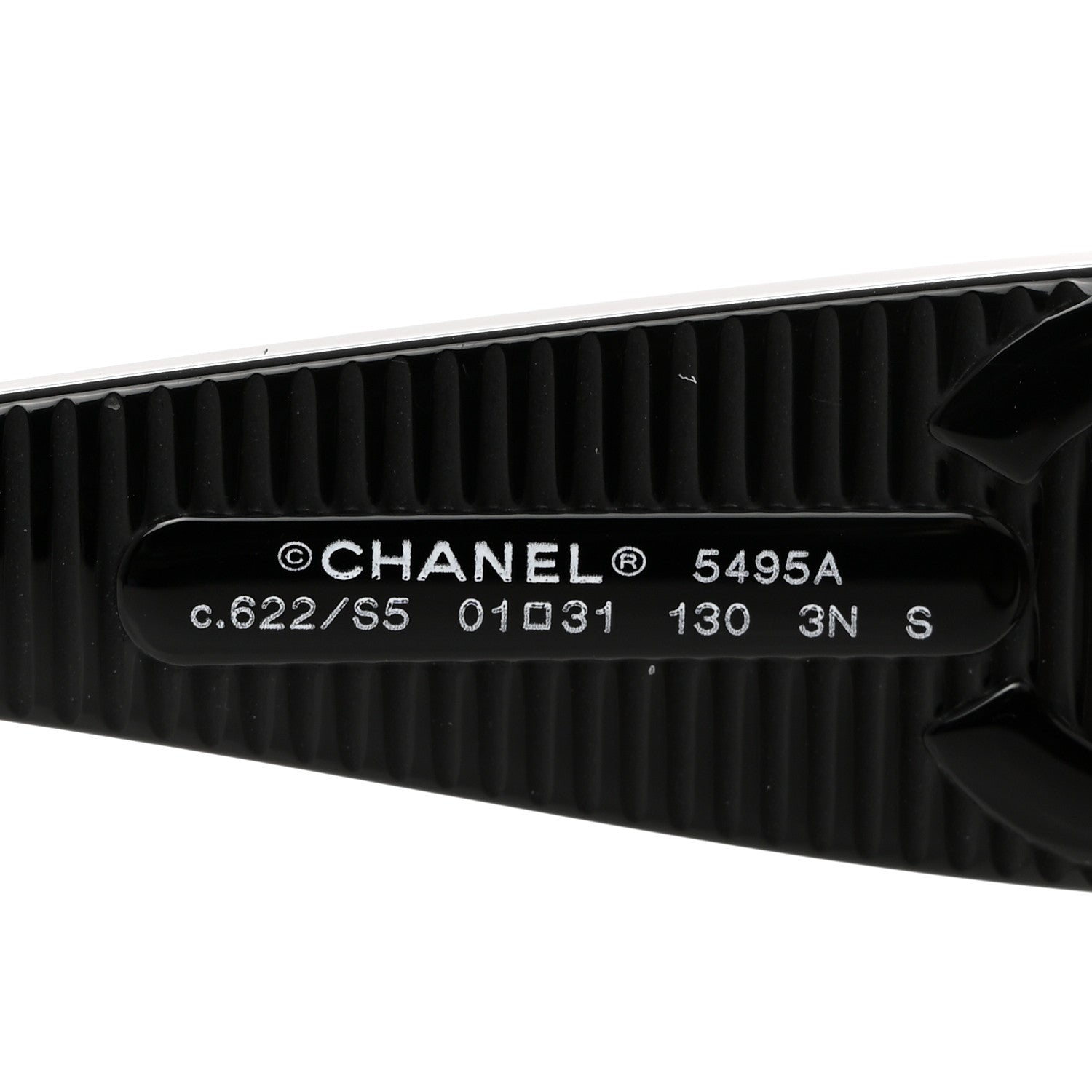 Chanel Acetate Shield Sunglasses 5495 Black 5 of 8