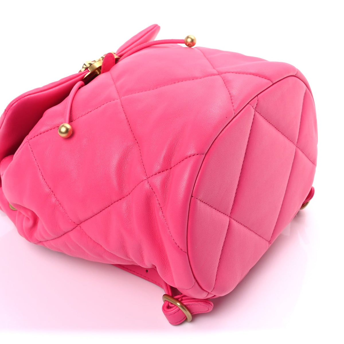 Chanel Lambskin Quilted  19 Backpack  Dark Pink 7 of 8