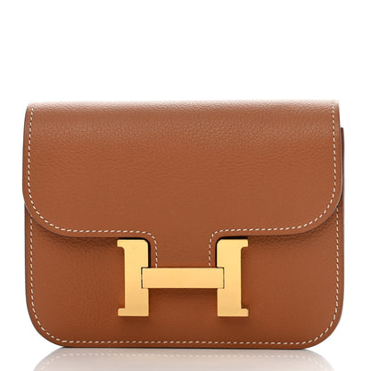 Hermes Evercolor Constance Slim Wallet Gold 5 of 18