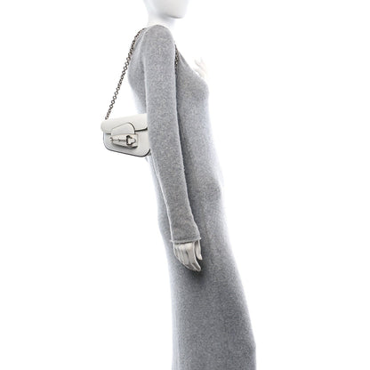 Gucci Calfskin Mini Horsebit 1955 Asymmetric Shoulder Bag Great White 2 of 7