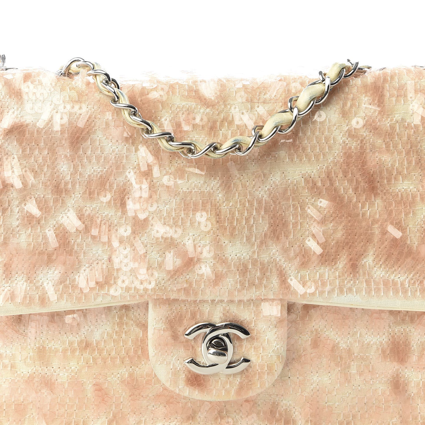 Sequin Paillette Small Flap Light Pink