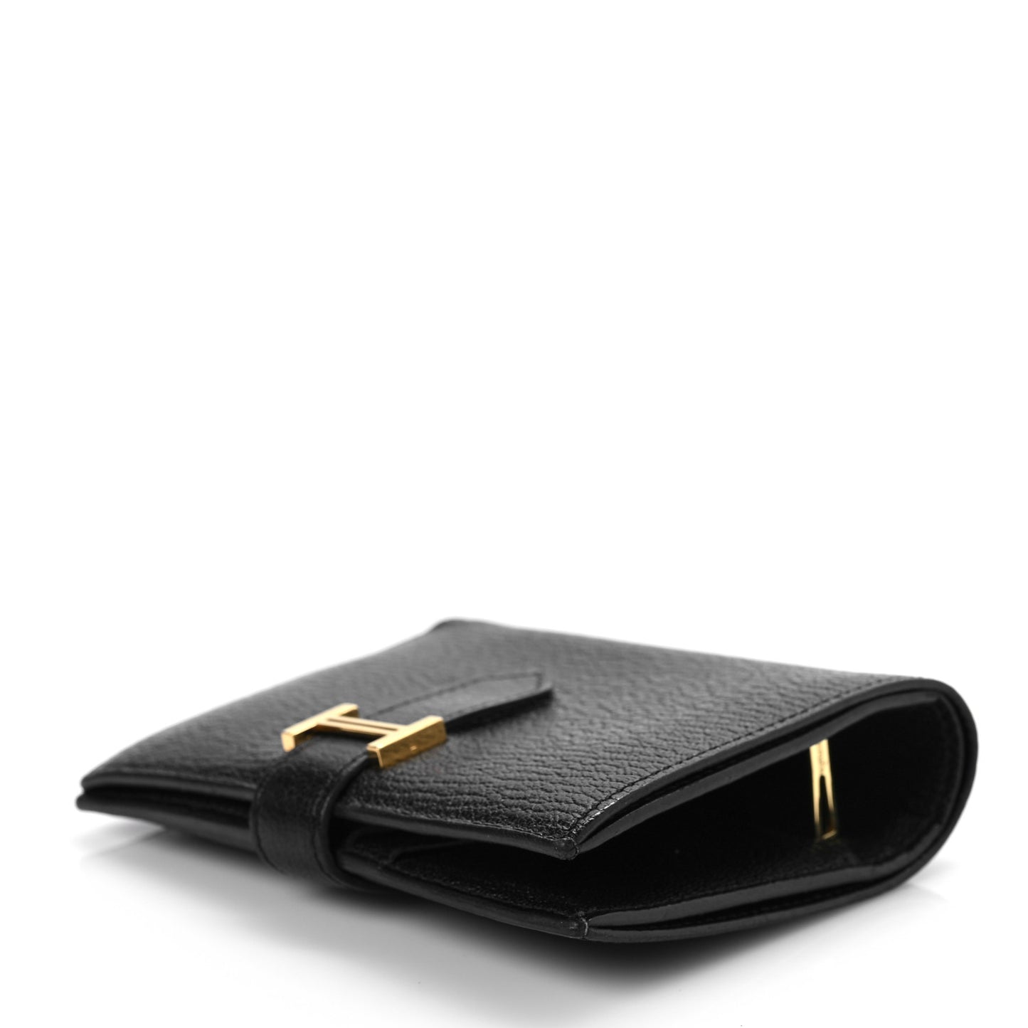 Chevre Mysore Bearn Compact Wallet Black