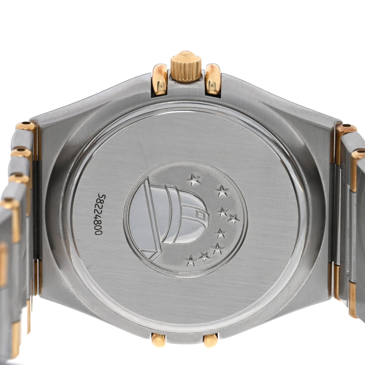 Stainless Steel 18K Yellow Gold 33mm Constellation Quartz Watch White 1312.30