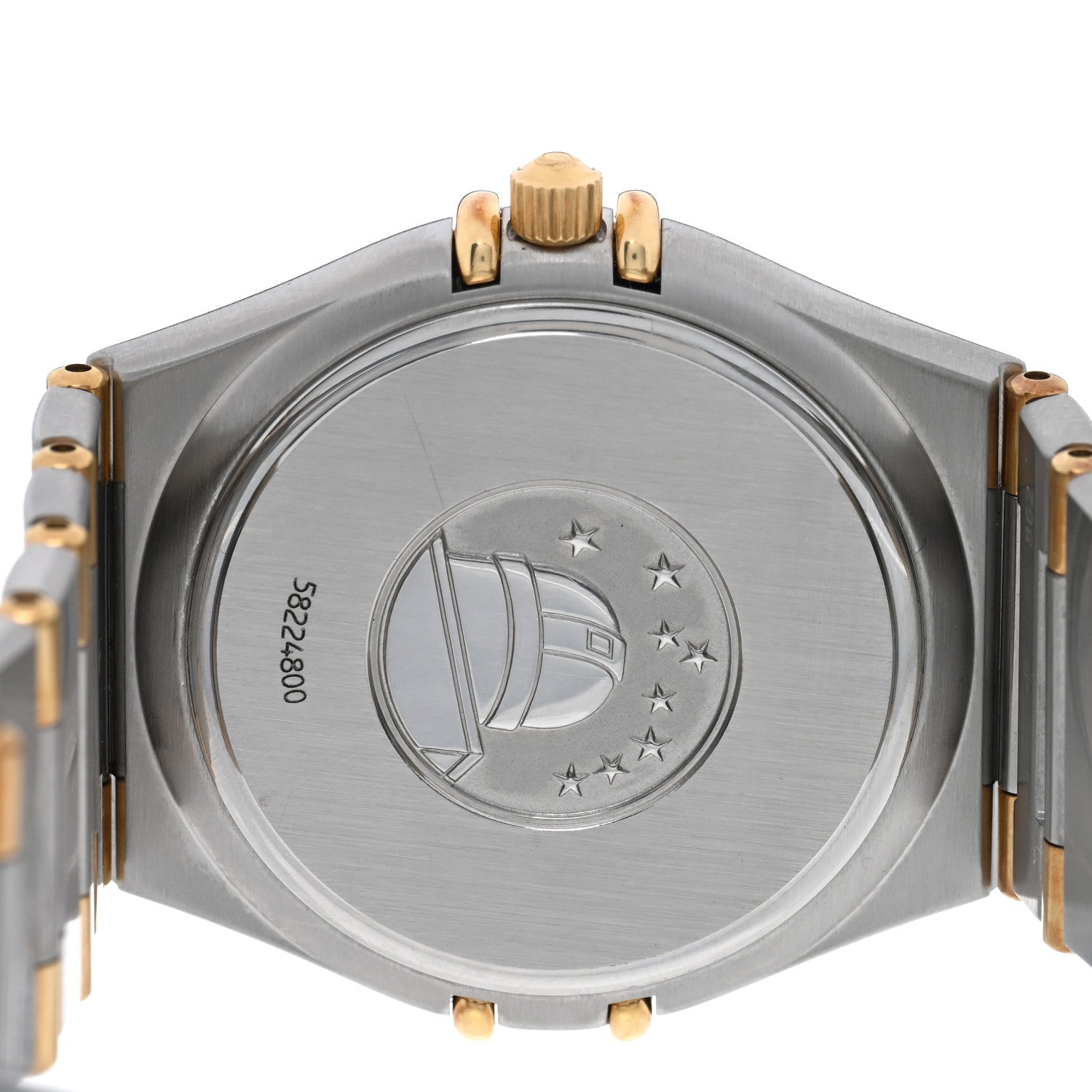 Omega Stainless Steel 18K Yellow Gold 33mm Constellation Quartz Watch White 1312.30 4 of 4