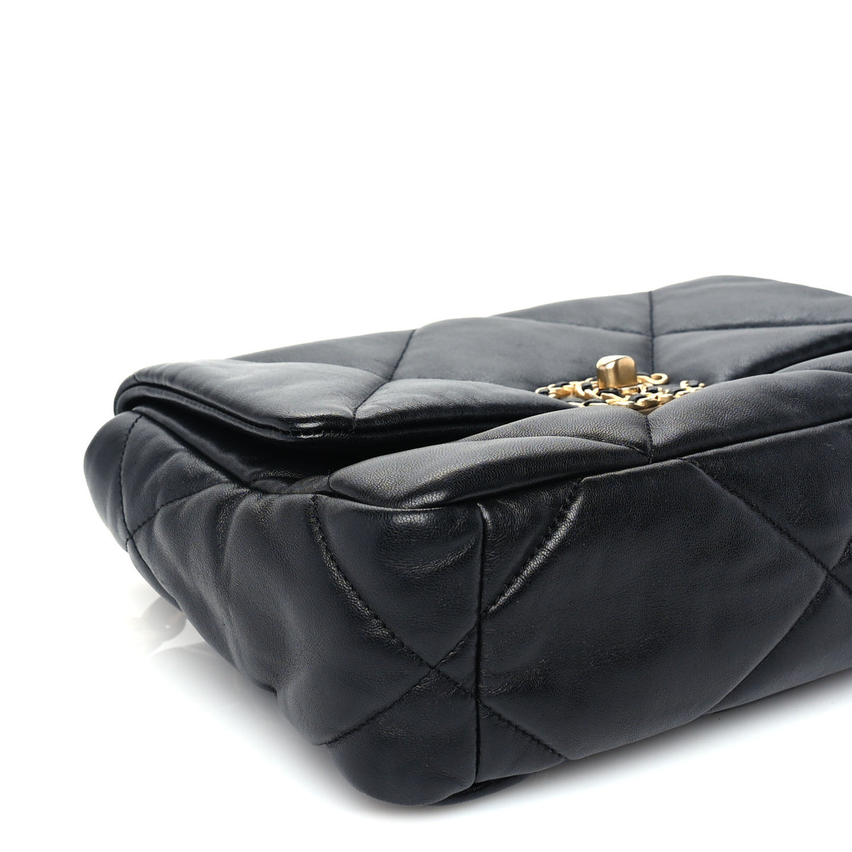 Lambskin Quilted Medium Chanel 19 Flap Black