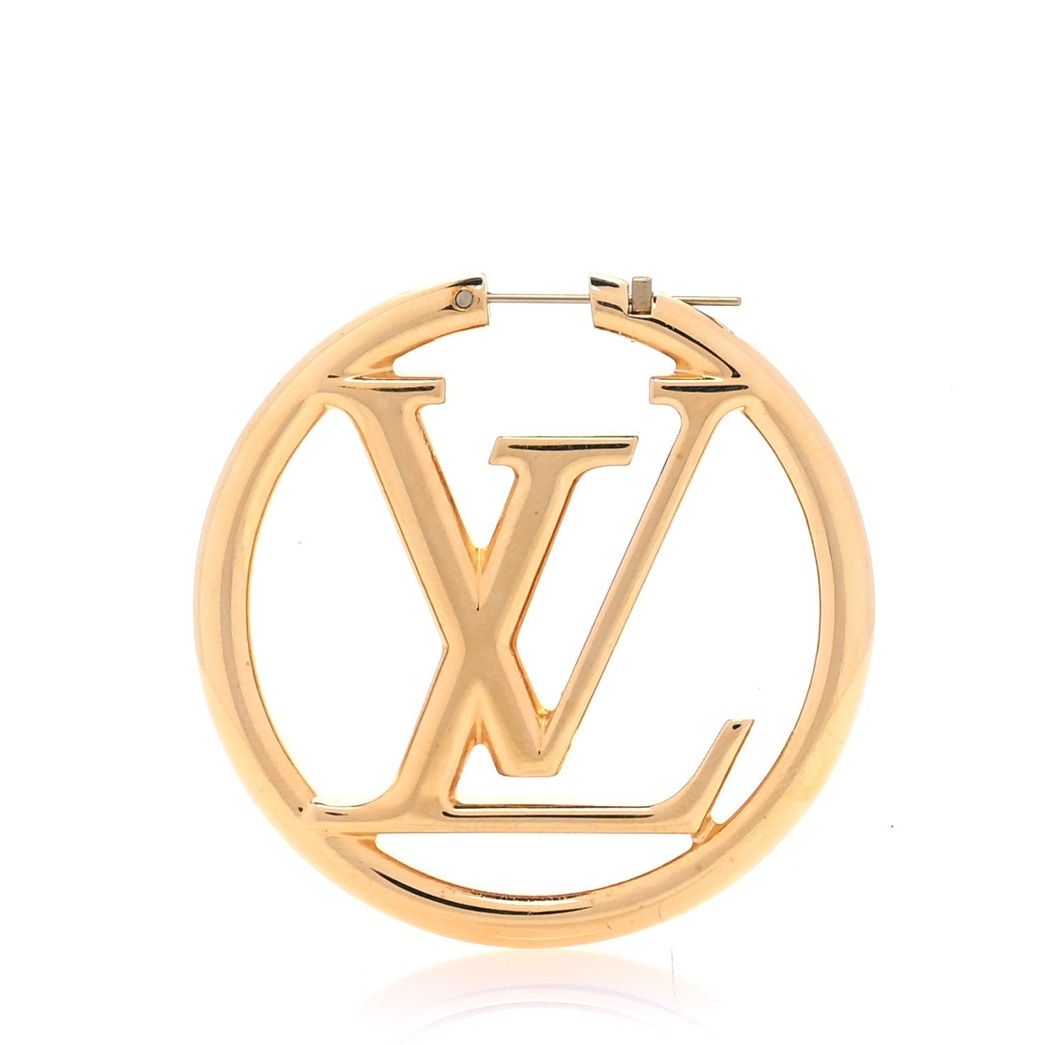 Louis Vuitton Metal Louise Hoop Earrings  Gold 2 of 5