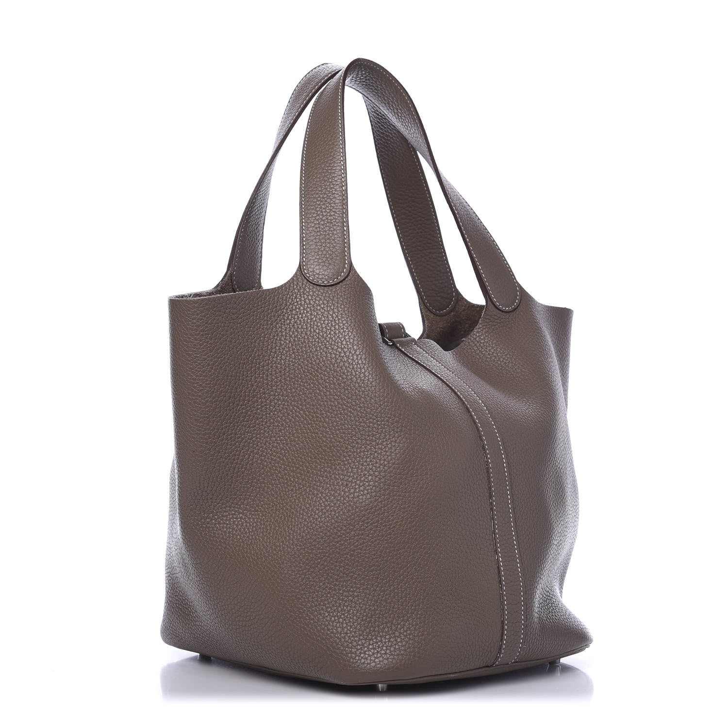 Hermes Taurillon Clemence Picotin Lock 22 MM Etoupe 3 of 11