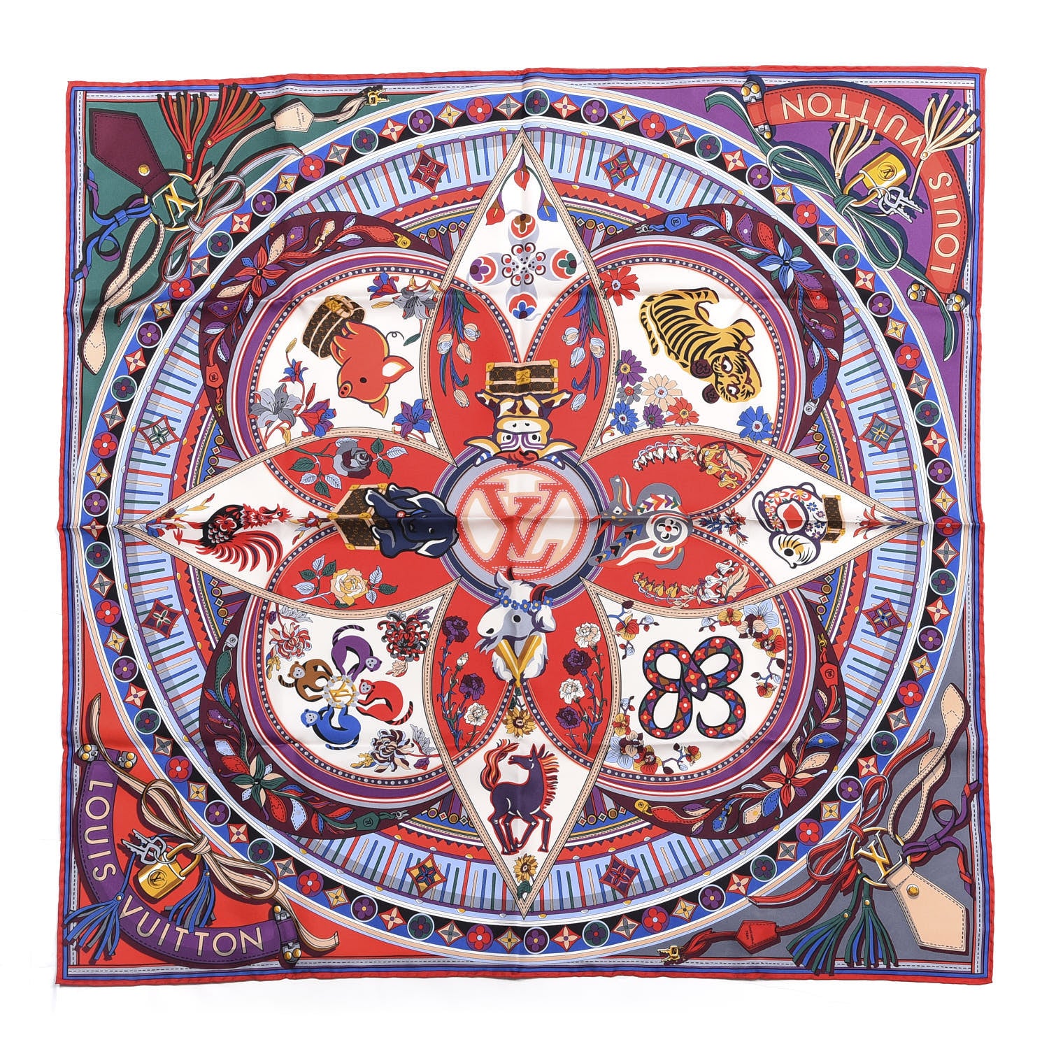 Louis Vuitton Silk Superstition LV Square Scarf 1 of 3