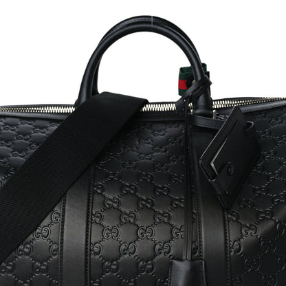 Gucci ssima GG Emblem Medium Duffle Bag Black Black 6 of 8