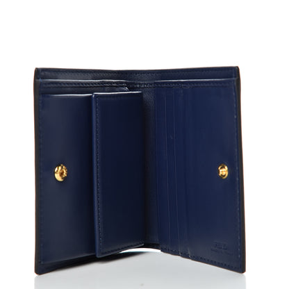 Fendi Vitello Liberty Lucido F is Fendi Compact Bi-Fold Wallet Blueberry 7 of 9