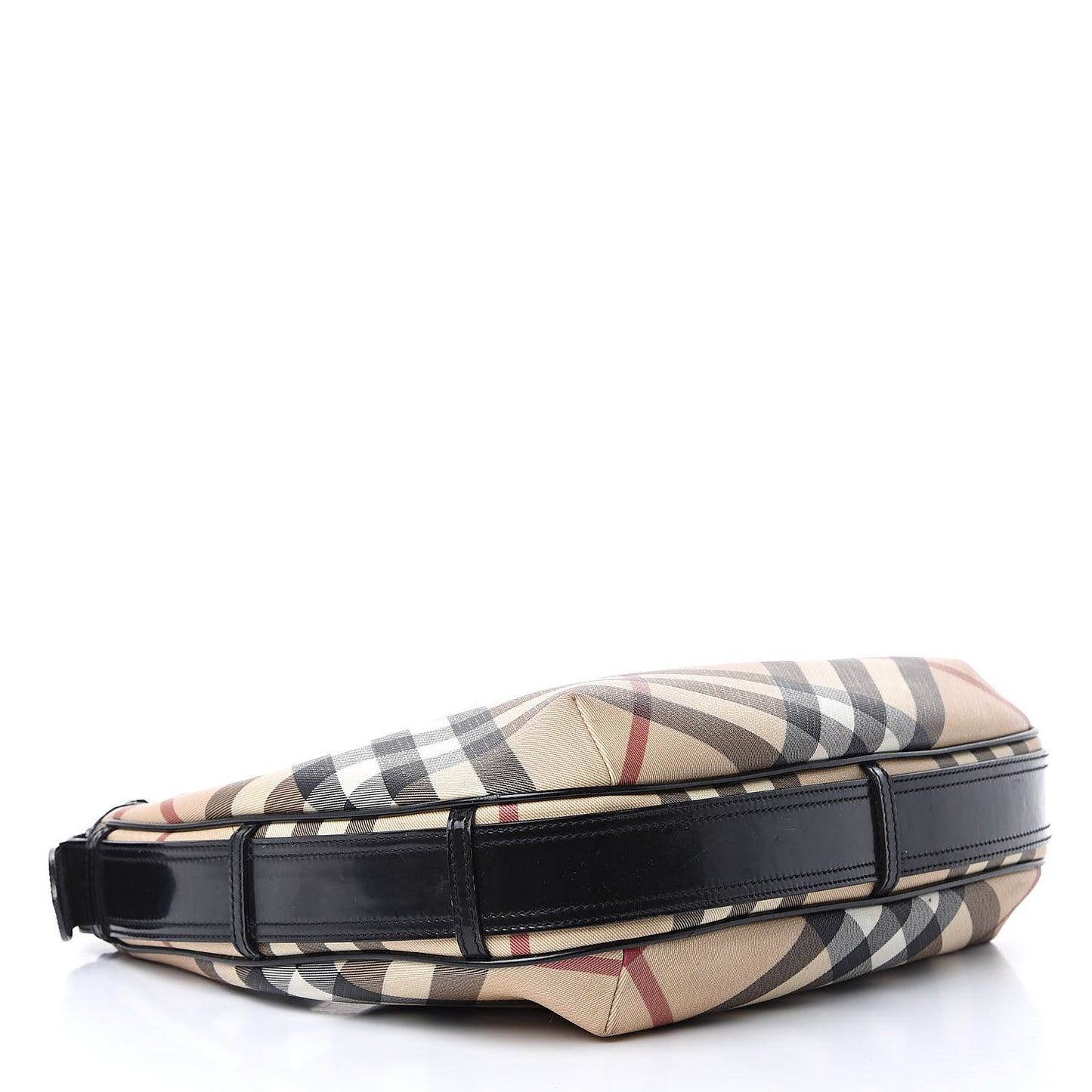 Calfskin Supernova Check Medium Barton Hobo Black