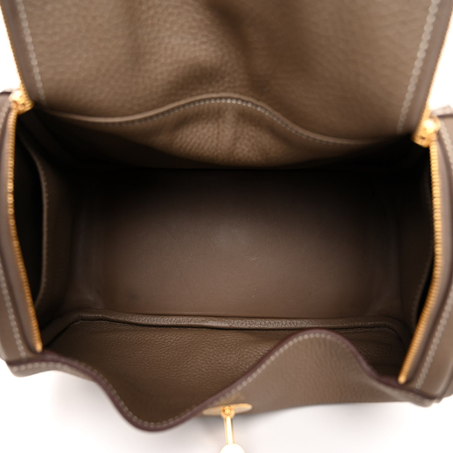 Hermes Taurillon Clemence Lindy 26 Etoupe 5 of 10