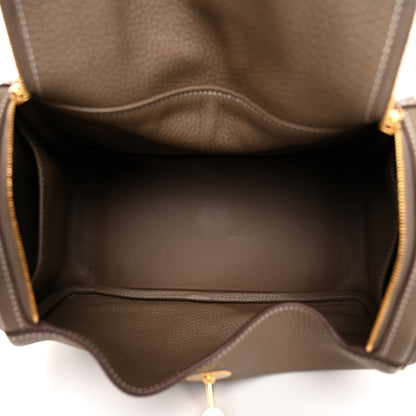 Hermes Taurillon Clemence Lindy 26 Etoupe 5 of 10