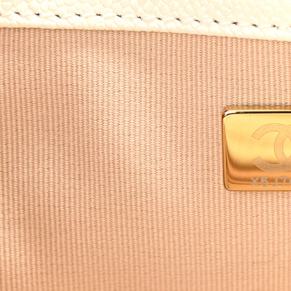 Chanel Shiny Caviar Quilted Large Chain Melody Flap White 7 of 11