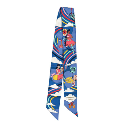 Hermes Silk Carres Volants Twilly Bleu Jaune Vif Multicolor 2 of 4