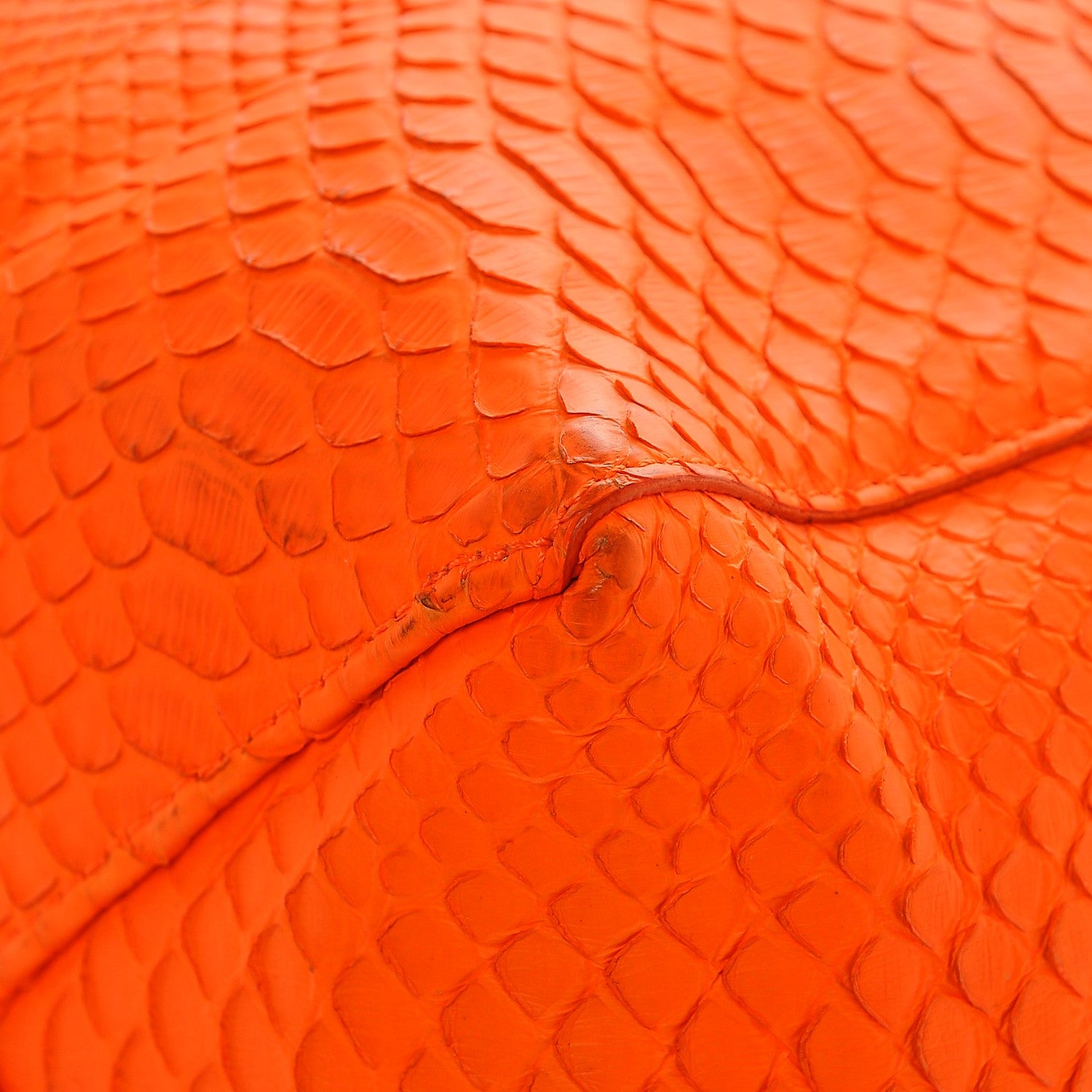Celine Python Vertical Cabas Fluo Orange 7 of 8