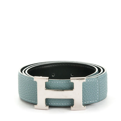 Hermes Box Togo 32mm H Belt 80 Black Ciel 1 of 11