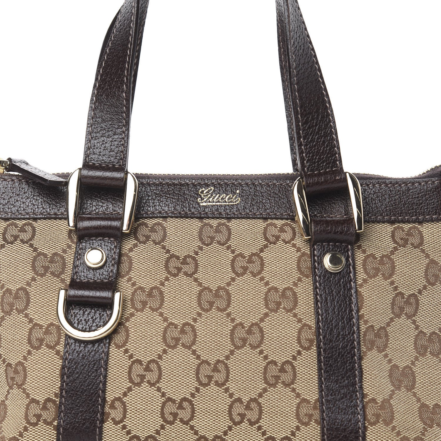 Gucci Monogram Small Abbey Tote Dark Brown 10 of 10