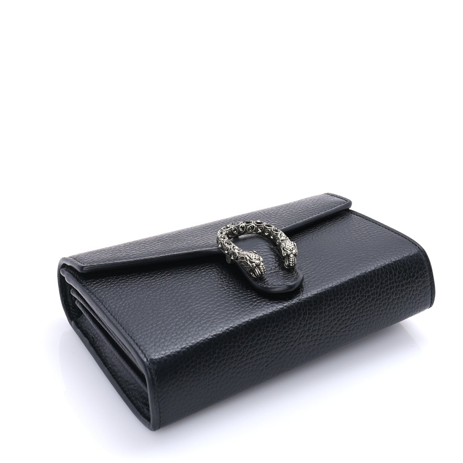Gucci Calfskin Mini Dionysus Chain Wallet  Black 3 of 7