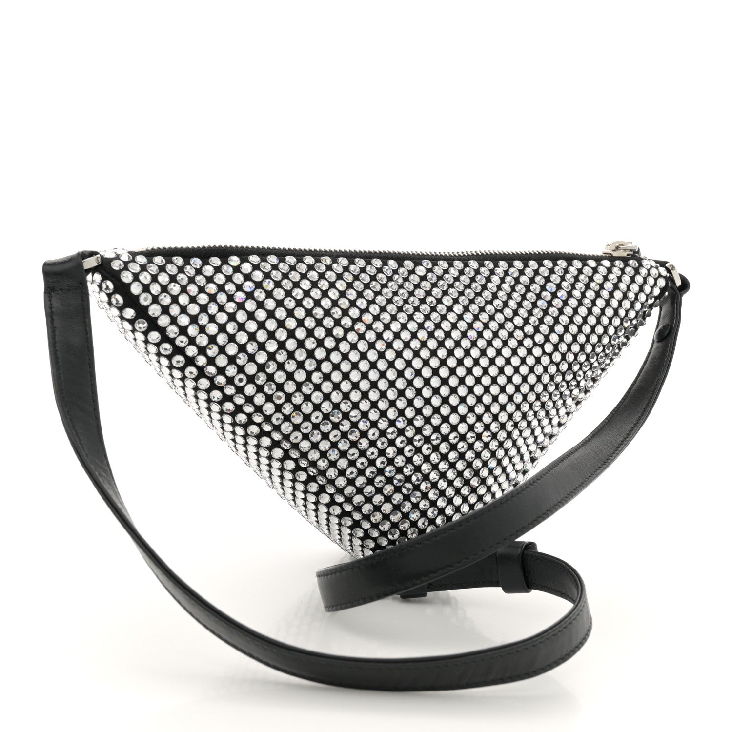 Prada Satin Crystal Triangle Pouch Cristal 3 of 11