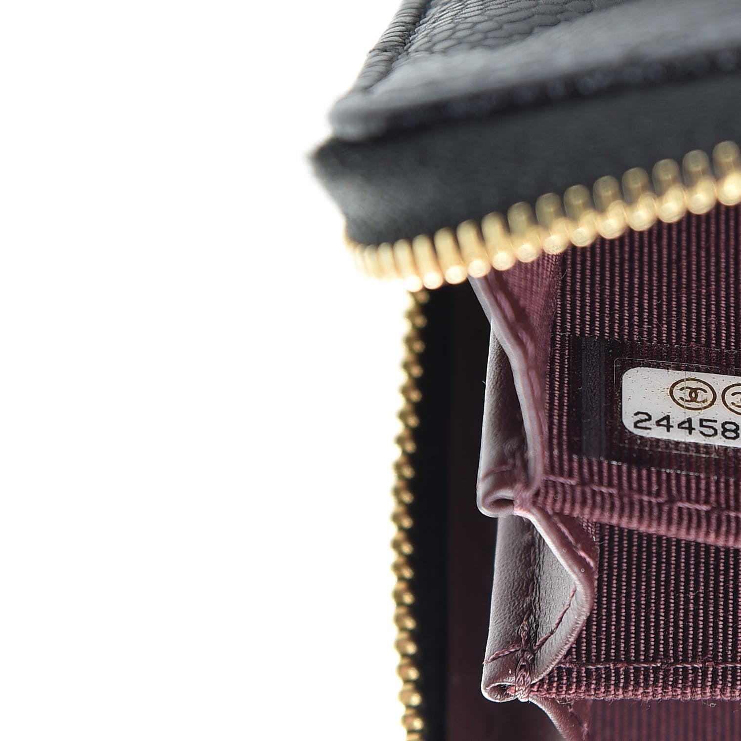 Chanel Caviar Quilted Zip Coin Purse Black 7 of 9