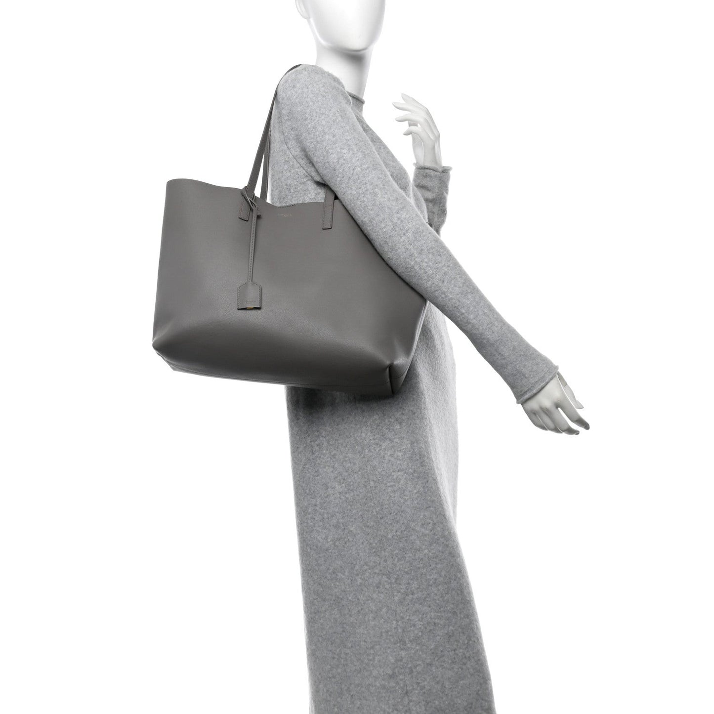 Calfskin Large Shopping Tote Fog