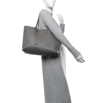 Saint Laurent Calfskin Large Shopping Tote Fog 2 of 7