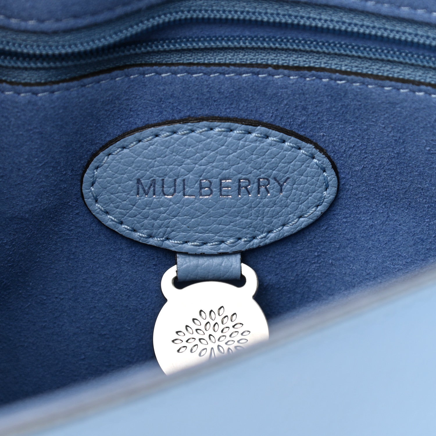 Mulberry Small Classic Grain Calfskin Small Lily Flap Pale Slate 6 of 10