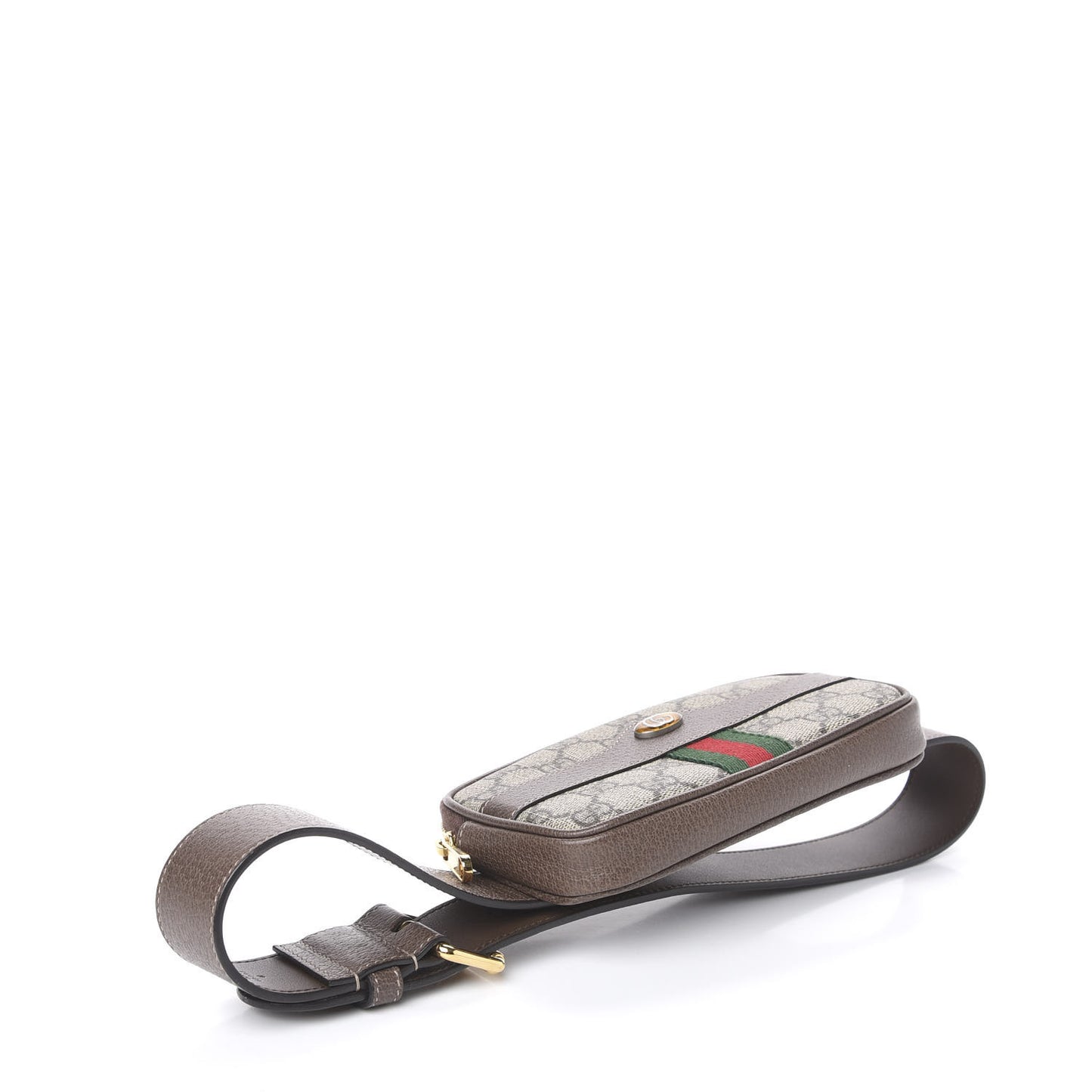 GG Supreme Monogram Ophidia Belted iPhone Case 75 30 Dark Brown