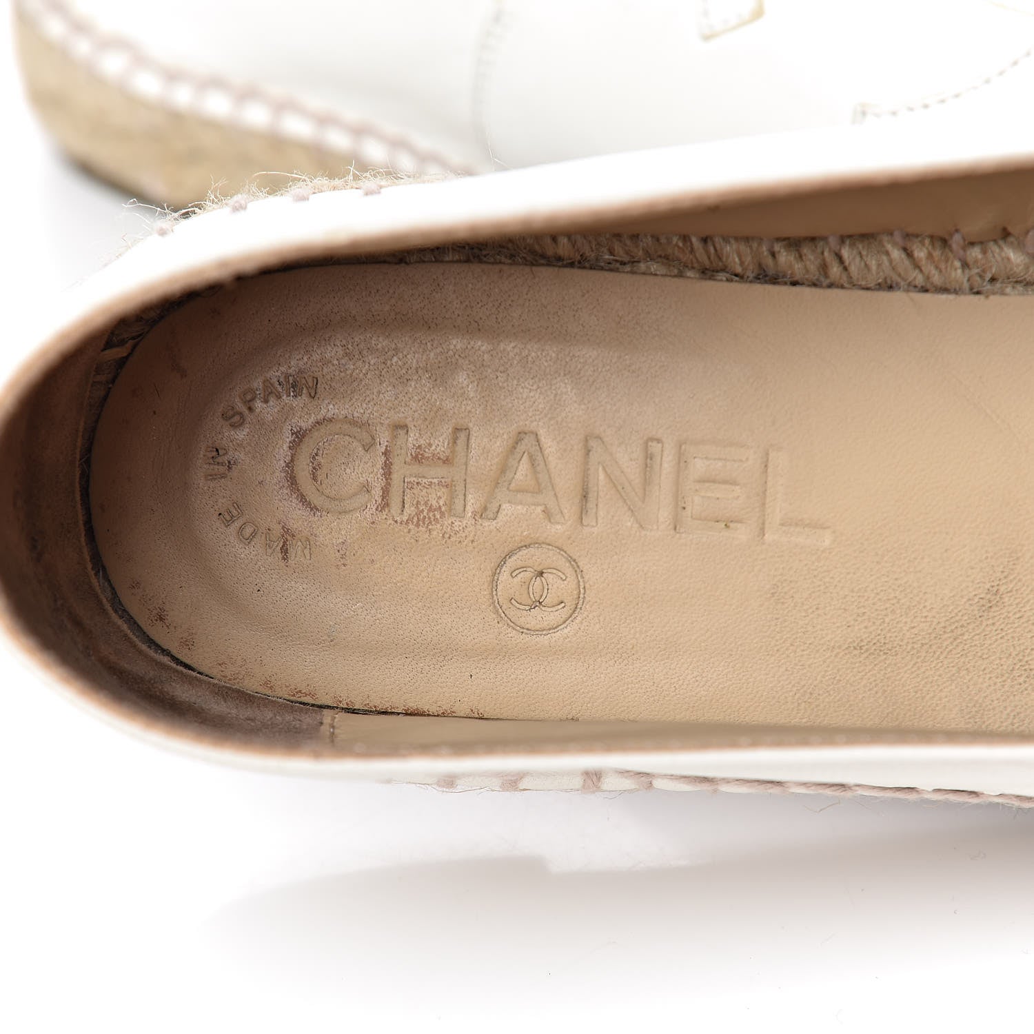 Chanel Lambskin CC Espadrilles 38 White Black 8 of 15
