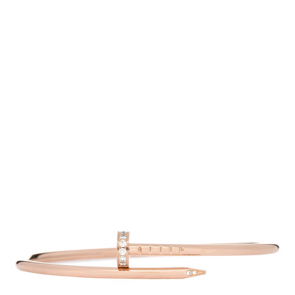 Cartier 18K Pink Gold Diamond Small Juste Un Clou Bracelet 15 1 of 4