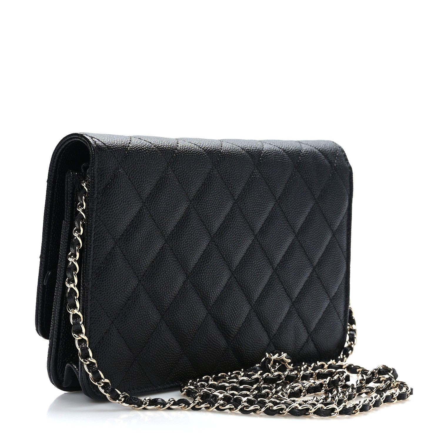 Chanel Caviar Quilted Golden Class Wallet On Chain WOC Black 3 of 10