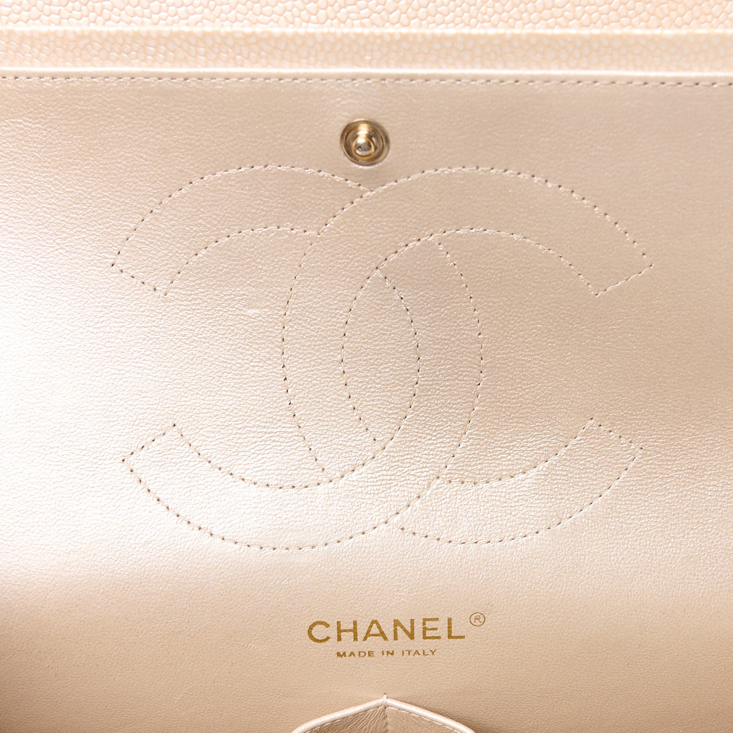 Chanel Iridescent Caviar Quilted Jumbo Double Flap Beige 6 of 12