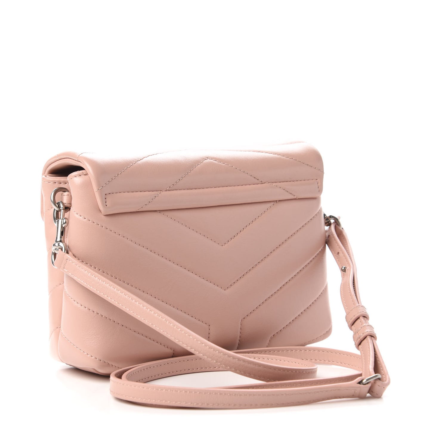 Calfskin Y Quilted Monogram Toy Loulou Crossbody Bag Pale Pink