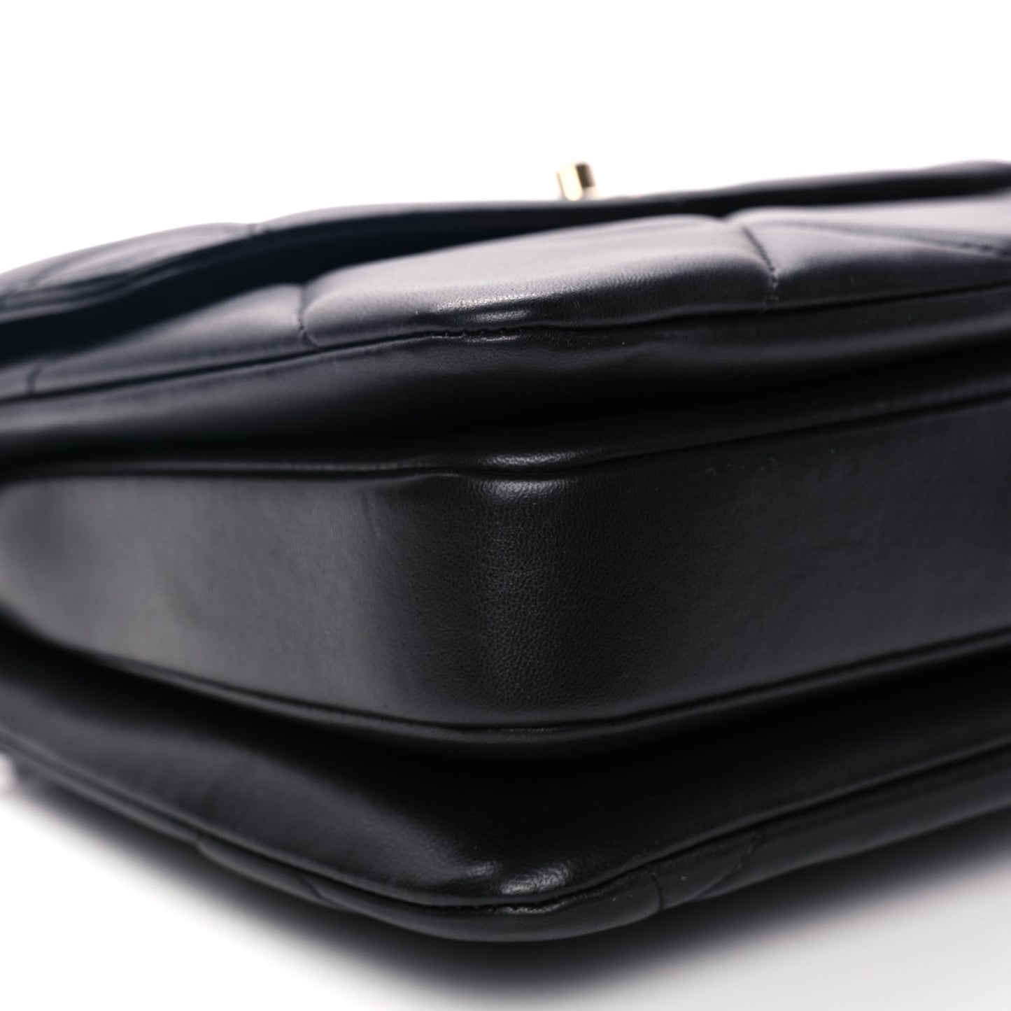 Lambskin Quilted Small Trendy CC Dual Handle Flap Bag Black