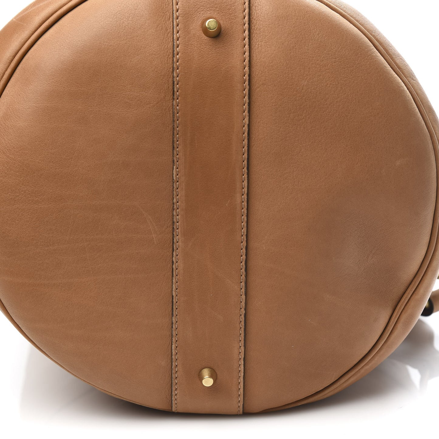 Soft Washed Calfskin Sling Duffle Biscotto