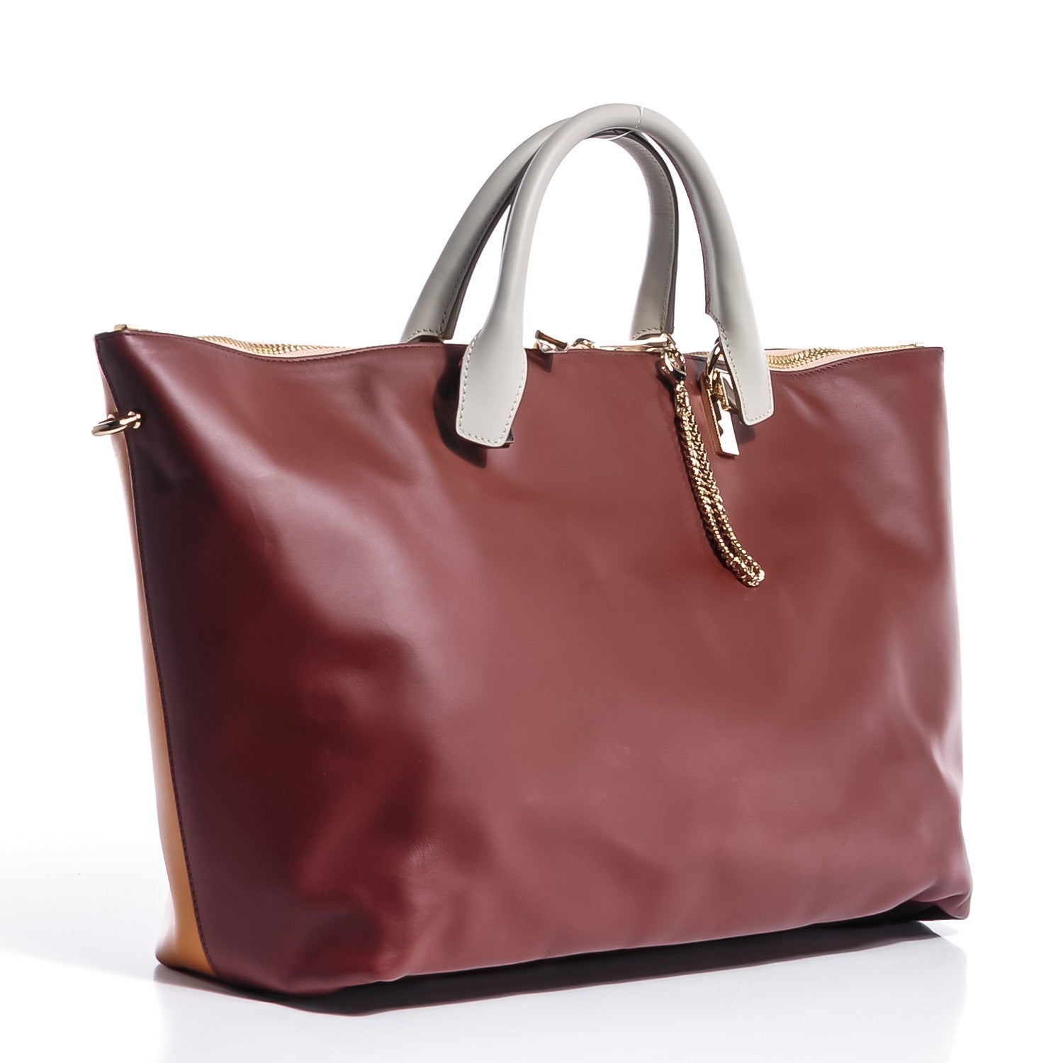 Chloe Smooth Calfskin Large Baylee Tote Yummy Cookie 3 of 8