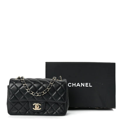 Chanel Lambskin Quilted Mini Rectangular Flap Black 10 of 10