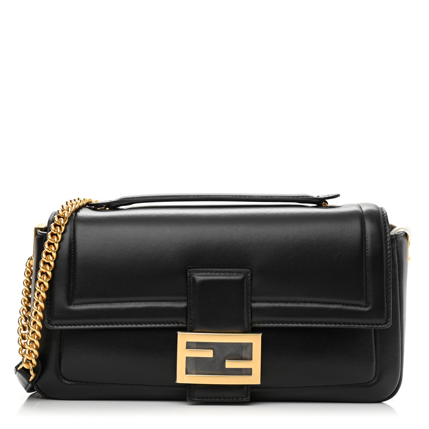 Fendi Nappa Apolo Chain Baguette Black 1 of 8