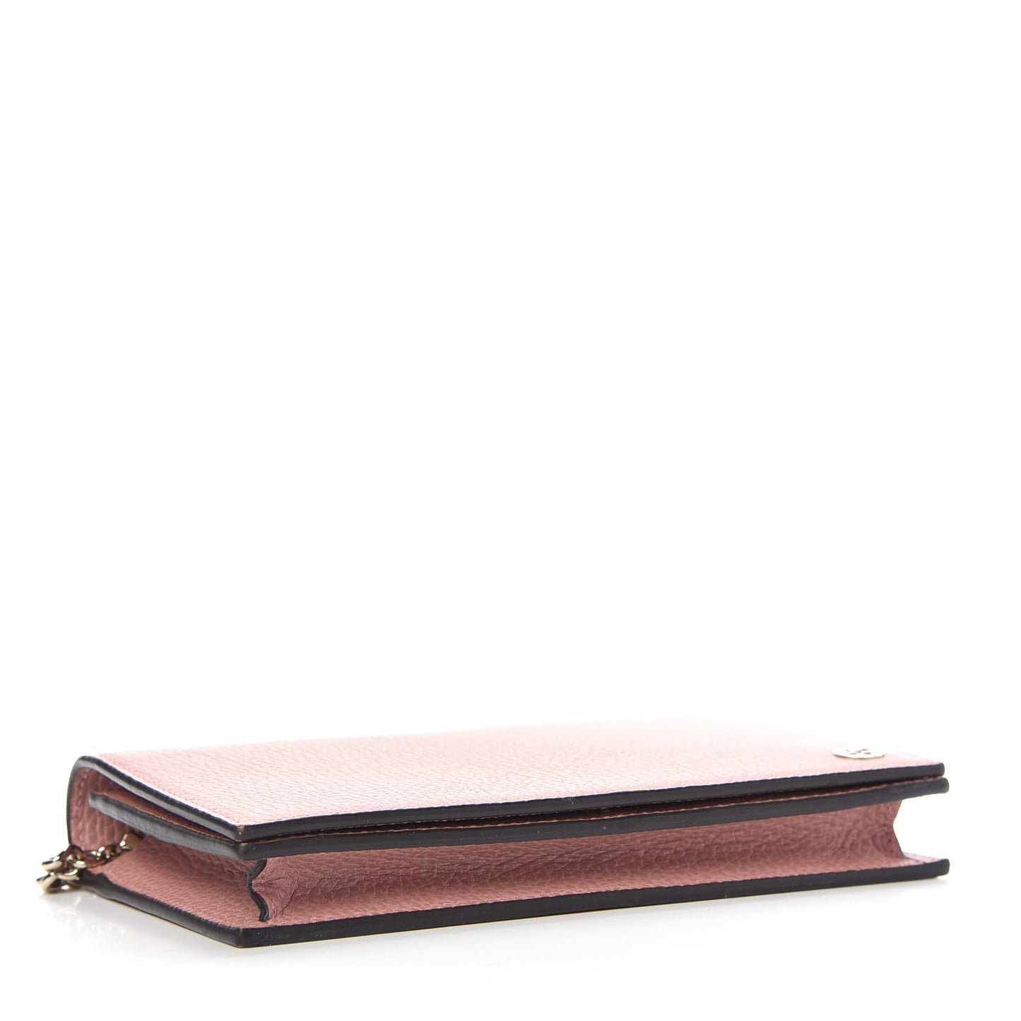 Dollar Calfskin Medium Betty Chain Wallet Soft Pink